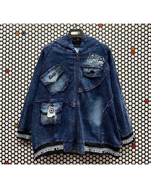 Женская джинсовая куртка. Состав : 92 % соттон + 8% эластан
