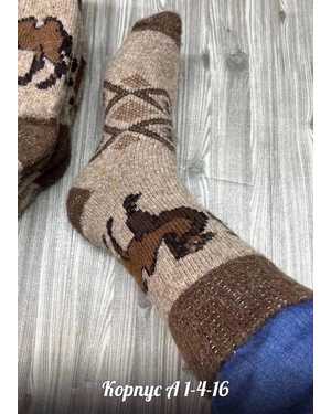 Мужские термо носки Вязаные Верблюжья шерсть 1 ПАРА Размер 41-46
