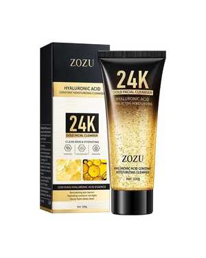 Пенка для лица ZOZU 24K Gold FACIAL CLEANSER Hyaluronic Acid Long acting moisturizing, 100 гр