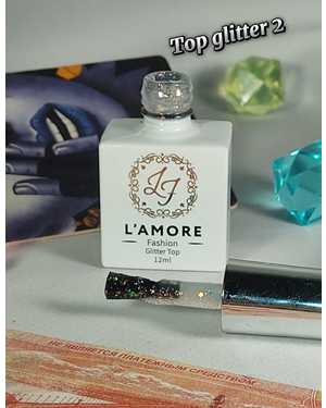 L’amore Fashion Glitter Top финишное покрытие с блестящими микрочастицами от Акинами