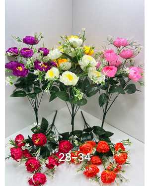 Искусственно цветы в упаковке 40 штук разные цвета Размер 52см