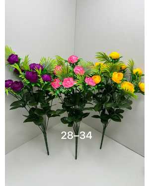 Искусственно цветы в упаковке 20 штук разные цвета Размер 52см