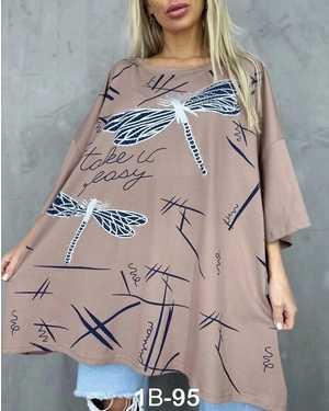 Женская футболка ВЕЛИКАН Длина 85см Ткань Хлопок в размер