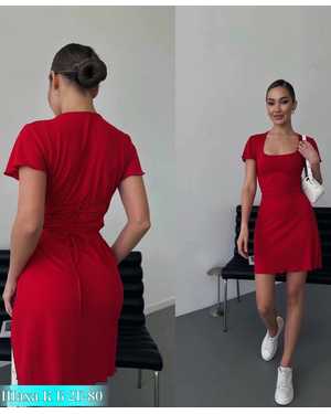 Женское платье. Ткань: Лапша (рубчик) турецкая