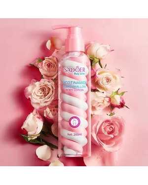 SADOER Увлажняющий лосьон для тела с цветочным ароматом Nicotinamide Marshmallow Body Lotion, 200 гр