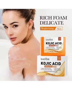 SADOER Отбеливающее мыло для лица и тела с койевой кислотой KOJIC ACID, 100г