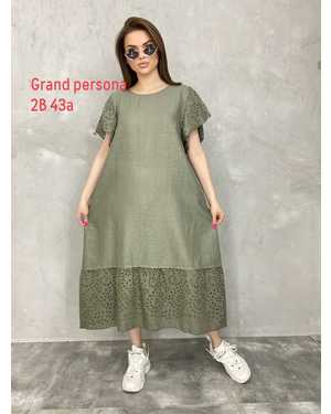 Женское платье. Ткань лен ( с карманами) Размер: 3XL(50-52),4XL(52-54),5XL(54-56),6XL(56-58)
