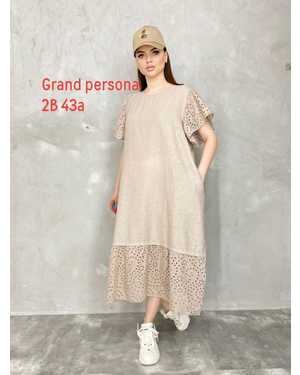 Женское платье. Ткань лен ( с карманами) Размер: 3XL(50-52),4XL(52-54),5XL(54-56),6XL(56-58)