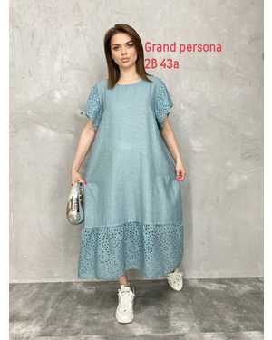 Женское платье. Ткань лен ( с карманами) Размер: 3XL(50-52),4XL(52-54),5XL(54-56),6XL(56-58)