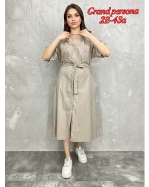 Женское платье. Ткань: лен+хлопок Размер 52-54(3XL),54-56(4XL),56-58(5XL), 58-60(6XL),60-62(7XL)