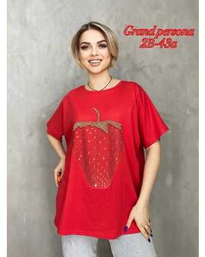Женская футболка. Ткань: Трикотаж Размер 6XL(50-52-54),7XL(54-56-58)