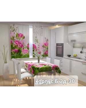 Шторы 3д на кухню ткань габардин. Ширина: 1,5м +1,5м=3м Высота: 1,7м