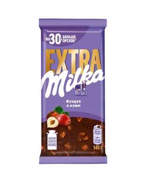 ПЛИТОЧНЫЙ ШОКОЛАД Милка Фундук и Миндаль Extra Milka 140г