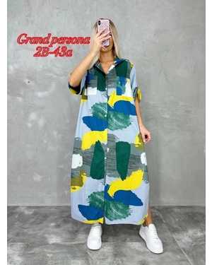 Женское платье. Ткань: хлопок Размер: 4XL-54, 5XL-56, 7XL-60