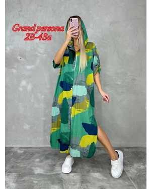 Женское платье. Ткань: хлопок Размер: 5XL-56, 7XL-60