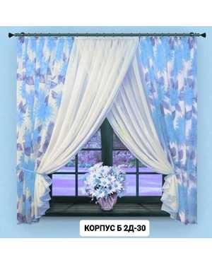 Шторы на кухню ткань вуаль. Ширина: 3м Высота: 1.7м