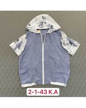 КОФТА БОЛЬШЕМЕРЯТ ТКАНЬ 65% COTTON, 35% POLYESTER