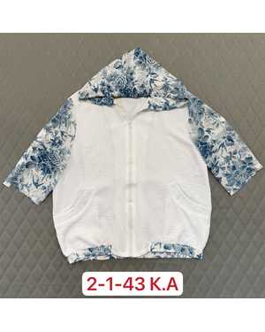 КОФТА БОЛЬШЕМЕРЯТ ТКАНЬ 65% COTTON, 35% POLYESTER Маркировка/Размер: 5XL(54)-6XL(56)-7XL(58)