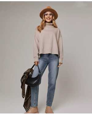 СВИТЕР ТКАНЬ 48% CASHMERE, 29% WOOL, 18% COTTON, 5% ELASTANE