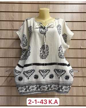 БЛУЗКА БОЛЬШЕМЕРЯТ ТКАНЬ ЛЕН 75% LINEN, 25% COTTON