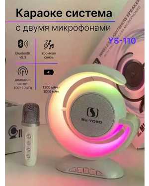 YS-110 Home KTV Красочная лампа с двойным микрофоном K-song Audio светодиодная