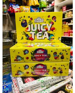 набор чай Ахмад: Ahmad Juicy Tea Чайное Ассорти В упаковке 60 пакетиков 12 вкусов
