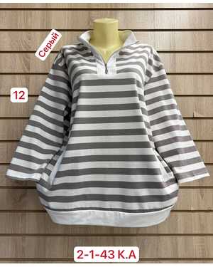 КОФТА БОЛЬШЕМЕРЯТ ТКАНЬ 95% COTTON, 5% ELASTANE