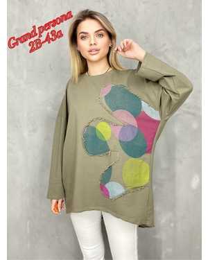 Женская кофта. Ткань : Трикотаж( хлопок) Размер : 3XL(52-54-56),4XL(56-58-60),5XL(60-62-64),6XL(64-66-68)