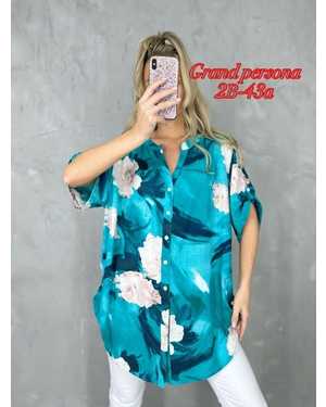 Женская рубашка. Ткань : Штапель ️размер 3XL(52-54),4XL(54-56),5XL(56-58) 6XL(58-60),7XL(60-62)