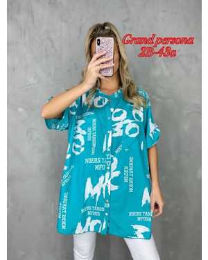 Женская рубашка. Ткань : Штапель размер 3XL-52, 4XL-54