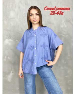 Женская блузка. Ткань: хлопок Размеры : 3XL(50-52),4XL(52-54),5XL(54-56),6XL(56-58), 7XL(58-60)
