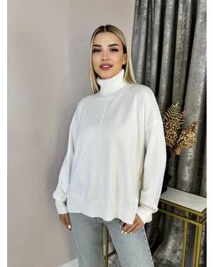 СВИТЕР ТКАНЬ 48% CASHMERE, 29% WOOL, 18% COTTON, 5% ELASTANE