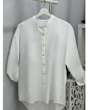 РУБАШКА В РАЗМЕР ТКАНЬ ШТАПЕЛЬ В РАЗМЕР XS S M L XL /48 50 52 54 56