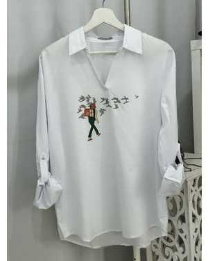 РУБАШКА В РАЗМЕР ТКАНЬ ШТАПЕЛЬ В РАЗМЕР XS S M L XL /48 50 52 54 56