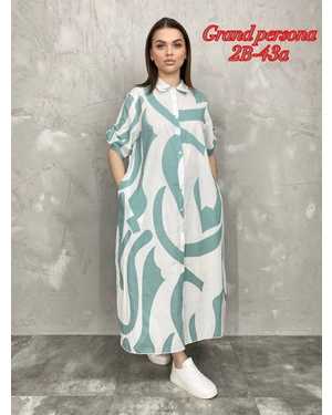 Женское платье. Ткань: хлопок Размер: 3XL(50-52),4XL(52-54),5XL(54-56),6XL(56-58),7XL(58-60)