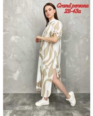 Женское платье. Ткань: хлопок Размер: 3XL(50-52),4XL(52-54),5XL(54-56),6XL(56-58),7XL(58-60)