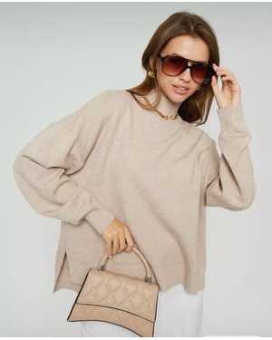 СВИТЕР ТКАНЬ 48% CASHMERE, 29% WOOL, 18% COTTON, 5% ELASTANE