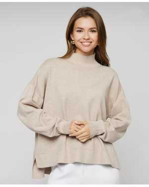 СВИТЕР ТКАНЬ 48% CASHMERE, 29% WOOL, 18% COTTON, 5% ELASTANE