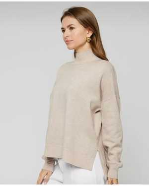 СВИТЕР ТКАНЬ 48% CASHMERE, 29% WOOL, 18% COTTON, 5% ELASTANE