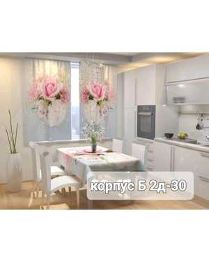 Шторы 3д на кухню ткань габардин. Ширина: 1,5м +1,5м=3м Высота: 1,7м