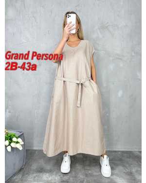 Женское платье. Ткань лен Размеры: 52(3XL),54(4XL),56(5XL),58(6XL)
