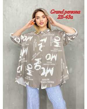 Женская рубашка. Ткань: Штапель Размер: 3XL(54-56),4XL(56-58),5XL(58-60),6XL(60-62), 7XL(62-64)