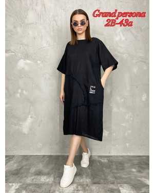 Женское платье. Ткань лен Размеры: 3XL(50-52-54),4XL(52-54-56),5XL(54-56-58),6XL(56-58-60)