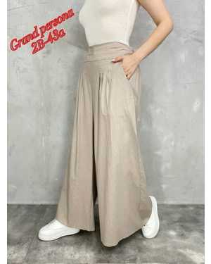 Женские штаны. Ткань лен Размеры: 3XL(48-50-52),4XL(52-54-56),5XL( 54-56-58),6XL(58-60-62)