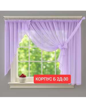 Шторы на кухню ткань вуаль. Ширина: 2.7м Высота: 1,7м