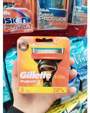 Кассеты для бритвенного станка Gillette Fusion 8 шт