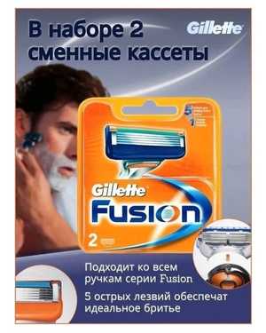 Сменные кассеты Gillette Fusion 2 шт