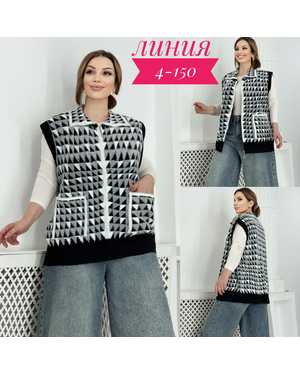 ЖИЛЕТ ТКАНЬ АЛЬПАКА (70% COTTON, 20% ELASTANE, 10% CASHMERE)