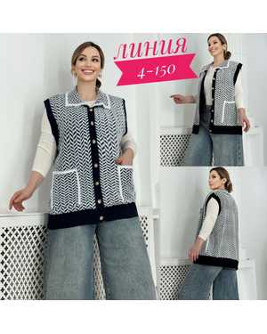 ЖИЛЕТ ТКАНЬ АЛЬПАКА (70% COTTON, 20% ELASTANE, 10% CASHMERE)