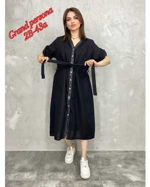 Женское платье. Ткань: лен+хлопок Размеры 52-54(3XL),54-56(4XL),56-58(5XL), 58-60(6XL),60-62(7XL)